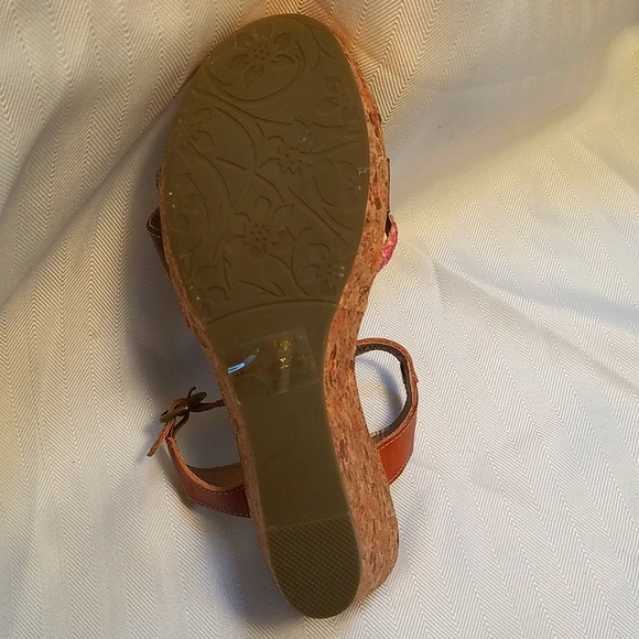 Elite sandals by Corkys Spring Summer leather Hand painted women's 7 - Picture 6 of 14